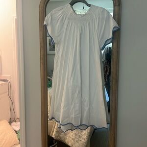White and Blue Lake Pajamas Dress